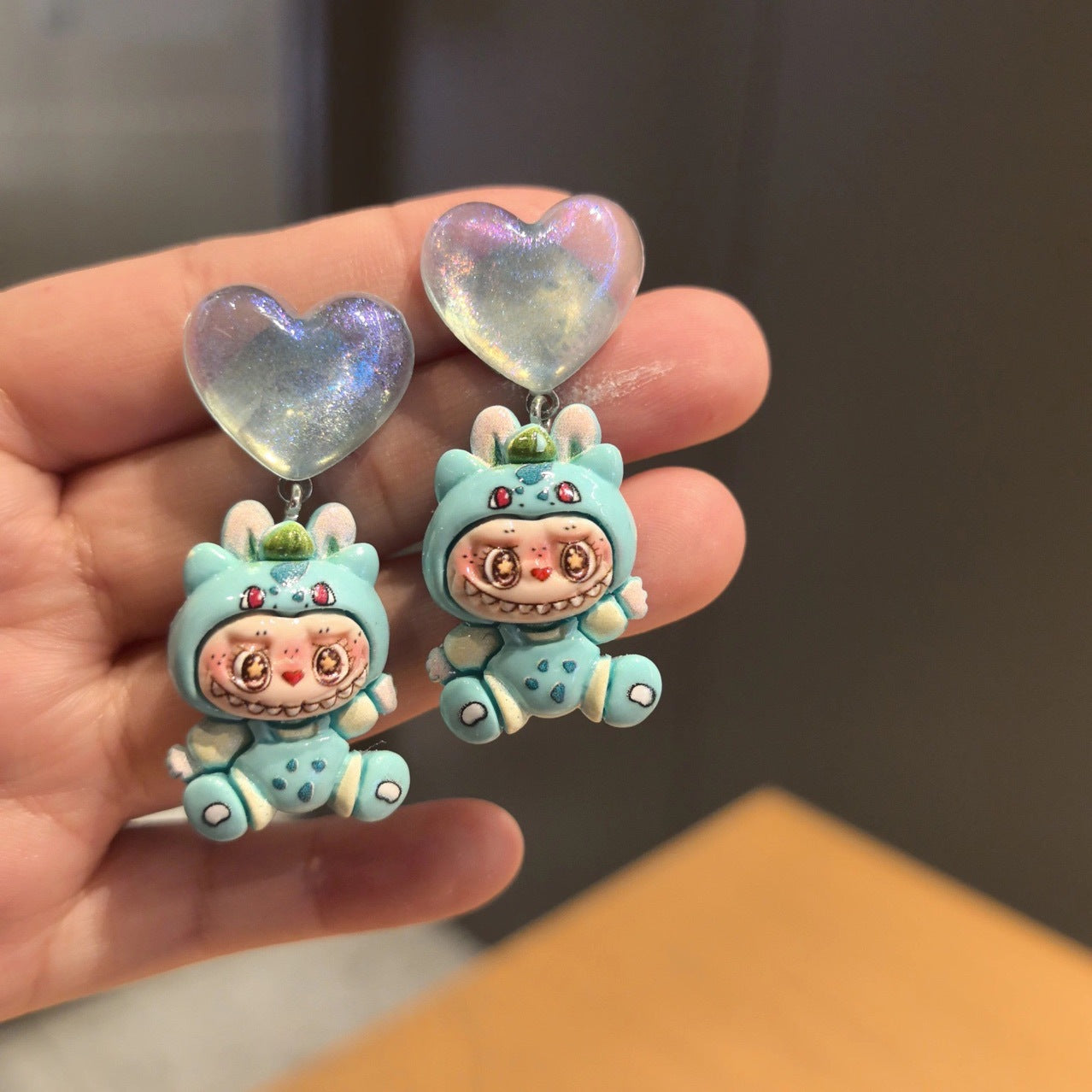 Wholesale Round Stick Cartoon New  925 Silver Needle Earrings
